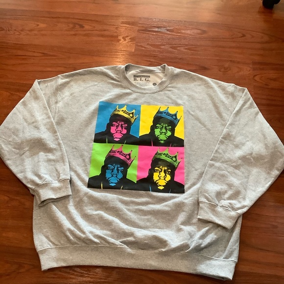 WOMENS BIGGIE CREW SWEATSHIRT IN HEATHER GRAY - Picture 3 of 9